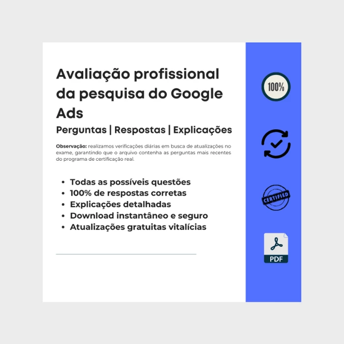 Respostas Certificação profissional em Rede de pesquisa do Google Ads