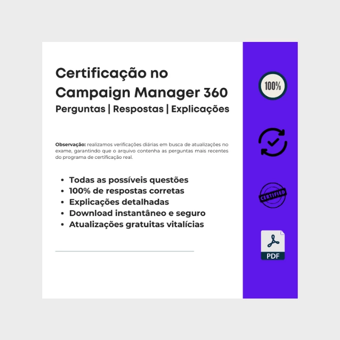 Respostas Certificação no Campaign Manager 360