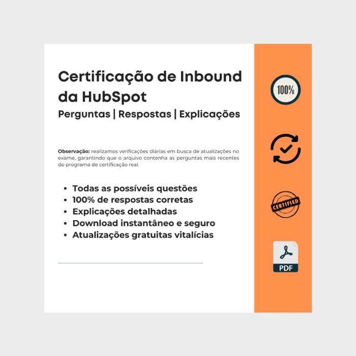 Respostas Certificação de Inbound da HubSpot