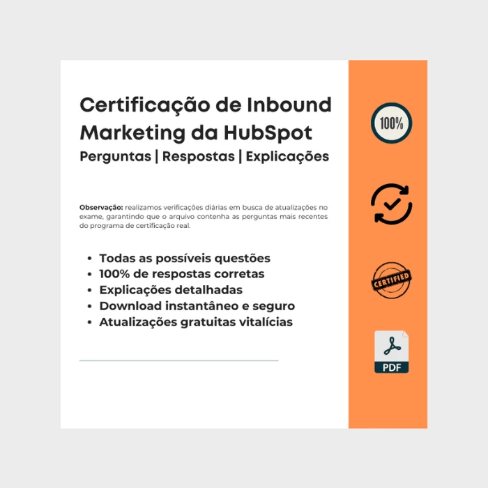 Respostas Certificação de Inbound Marketing da HubSpot