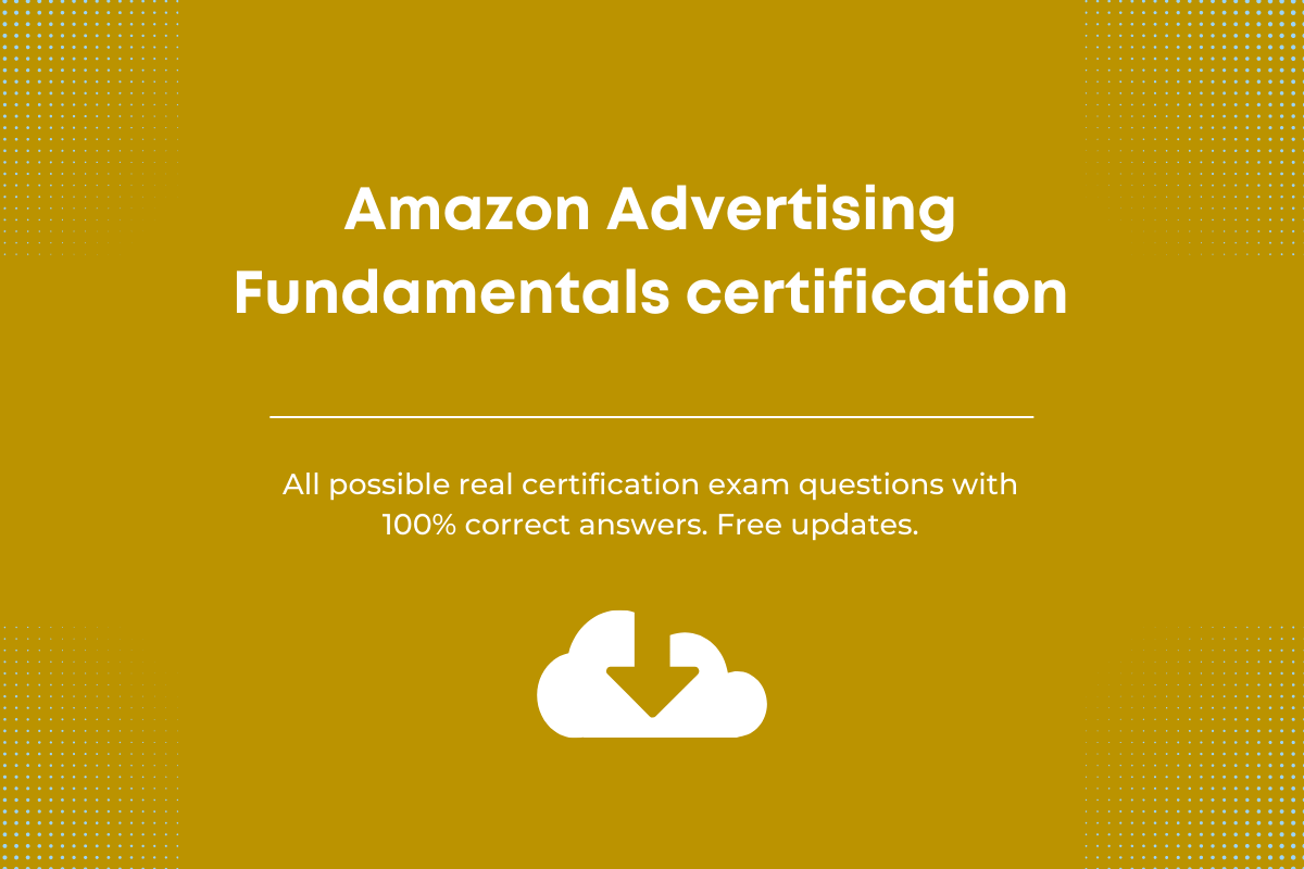 Amazon advertising foundations exam answers