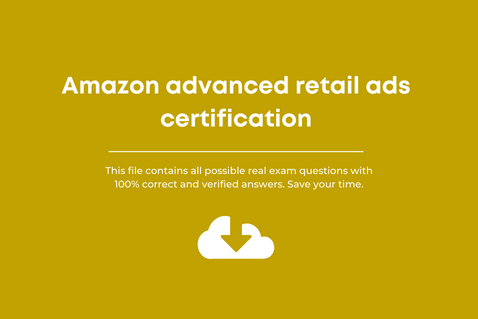 Amazon ads advanced retail certification assessment