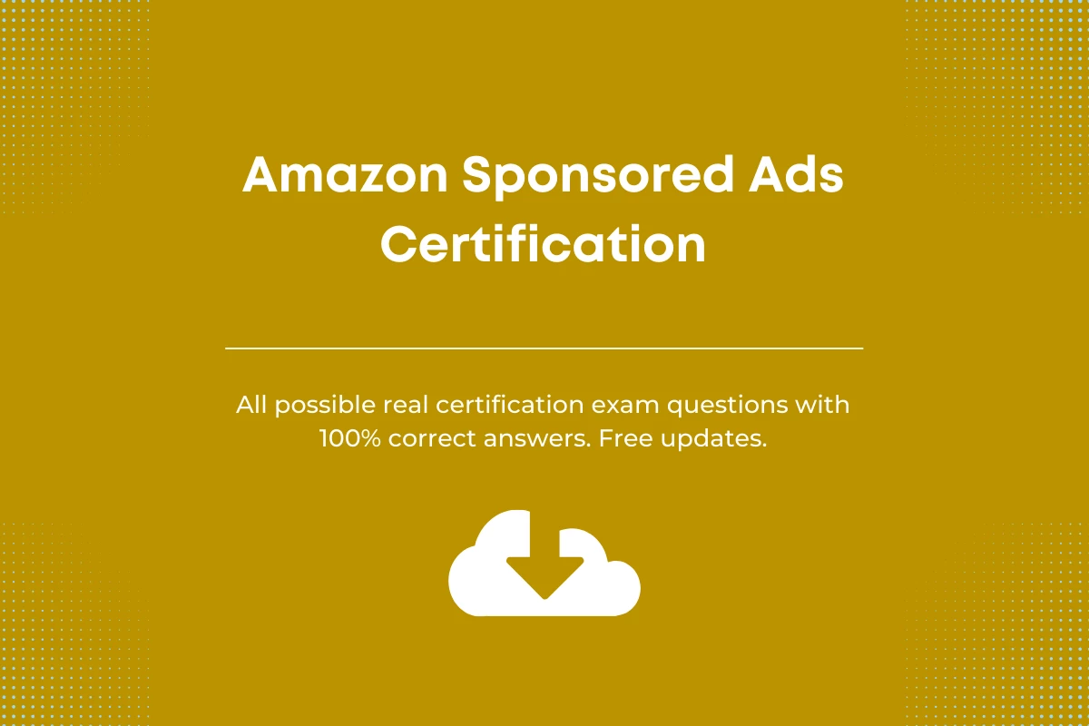 Amazon sponsored ads certification exam answers