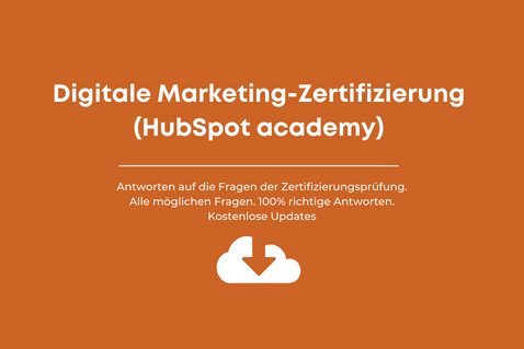 Antworten auf die HubSpot-Zertifizierungsprüfung für digitales Marketing