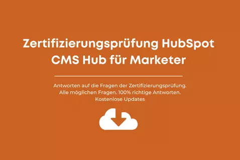 Zertifizierungsprüfung CMS Hub für Marketer