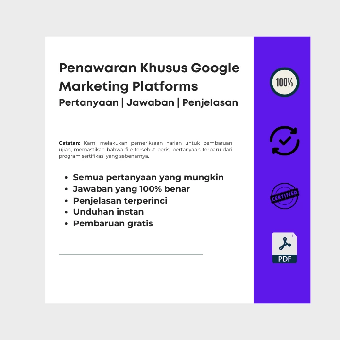 Gambar yang menunjukkan sampul e-book berjudul Penawaran Khusus Google Marketing Platforms