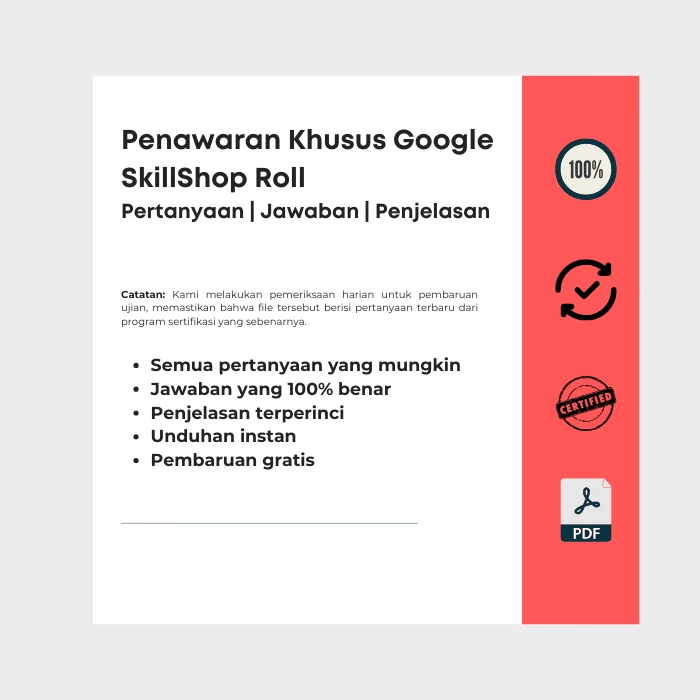 Gambar yang menunjukkan sampul e-book berjudul Penawaran Khusus Google SkillShop Roll