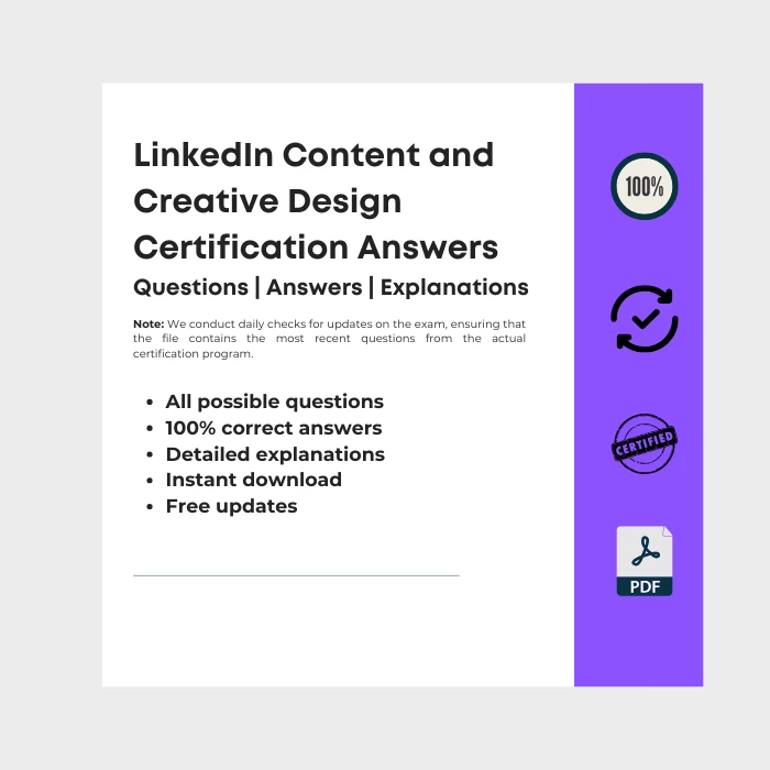 LinkedIn Content and Creative Design Certification Answers