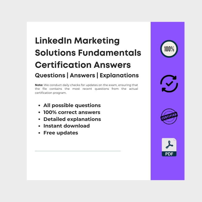 LinkedIn Marketing Solutions Fundamentals Certification Answers