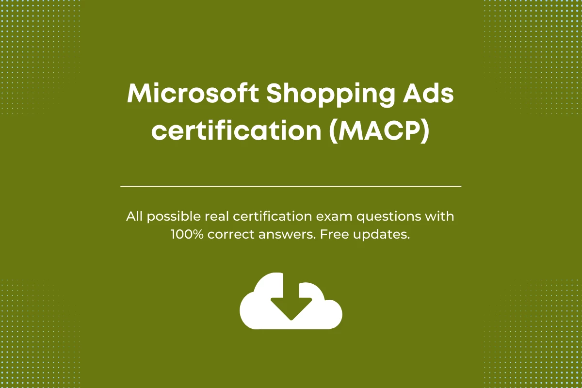 Microsoft shopping ads certification answers