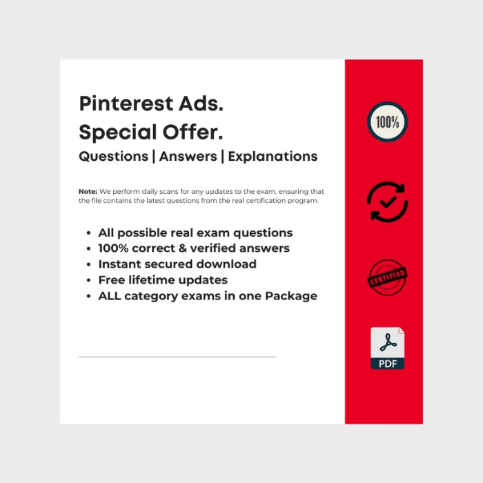 Pinterest Questions Display Exam Answers: Pinterest Performance Essentials Skill Badge | ExamRoll