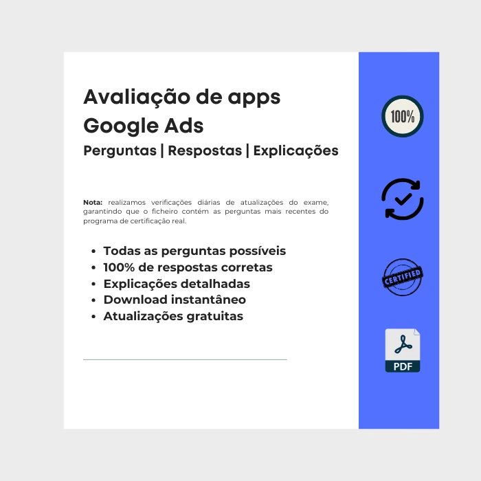 Imagem que mostra a capa do e-book intitulado Avaliação de apps Google Ads