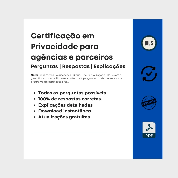 Imagem que mostra a capa do e-book intitulado Certificação em Privacidade para agências e parceiros