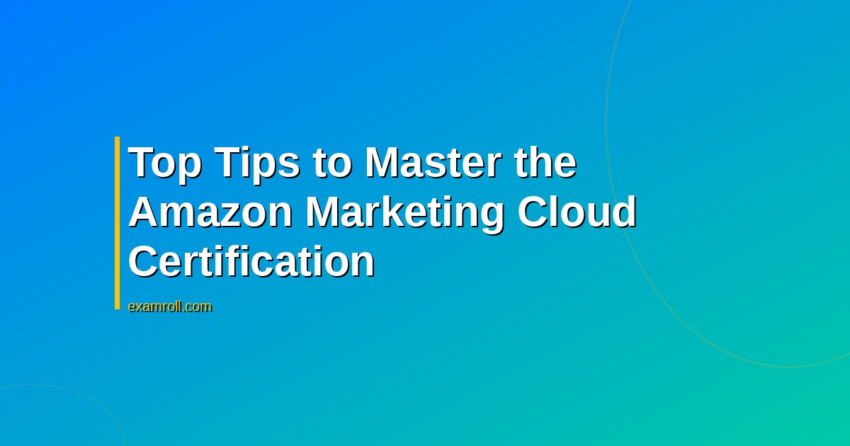 Top Tips to Master the Amazon Marketing Cloud Certification