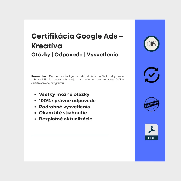 Obrázok zobrazujúci obálku e-knihy s názvom Certifikácia Google Ads – Kreatíva