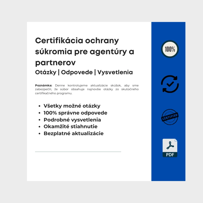 Obrázok zobrazujúci obálku e-knihy s názvom Certifikácia ochrany súkromia pre agentúry a partnerov