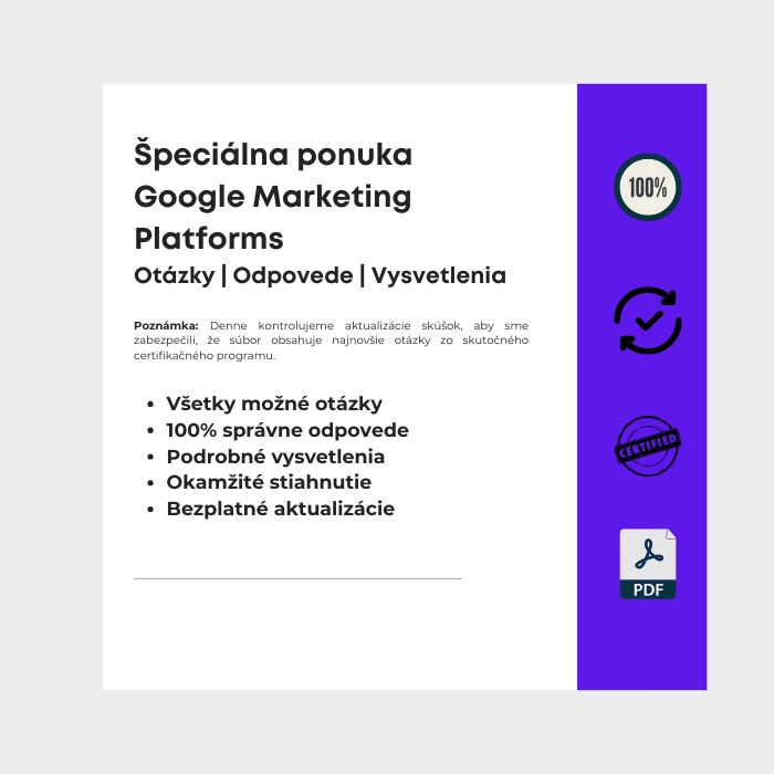 Obrázok zobrazujúci obálku e-knihy s názvom Špeciálna ponuka Google Marketing Platforms